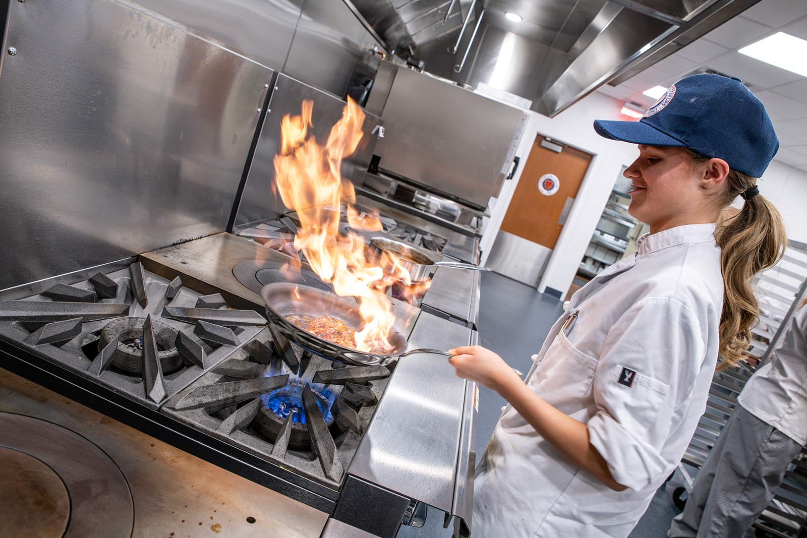 Culinary student in the kitchen