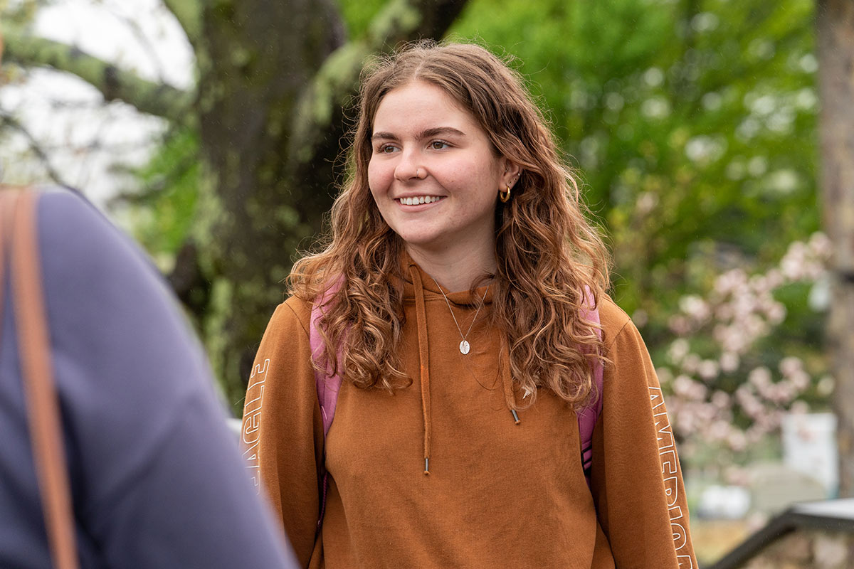 Female student outside