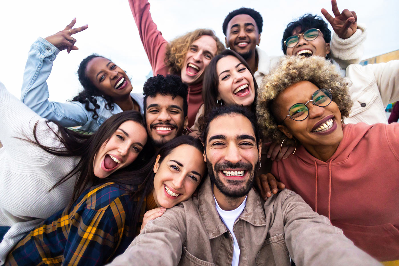 Happy students