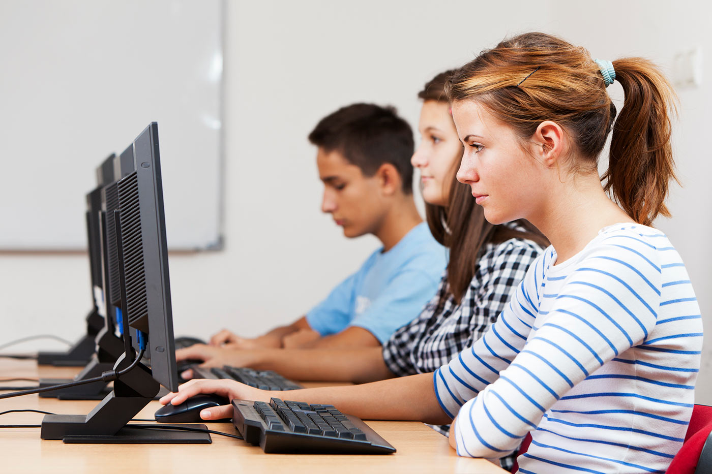 People working on computers