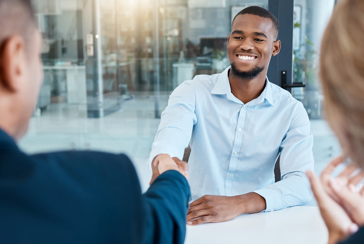 Man interviewing for a job