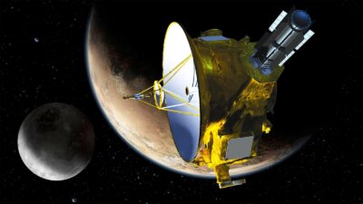 Illustration of planets and satellite