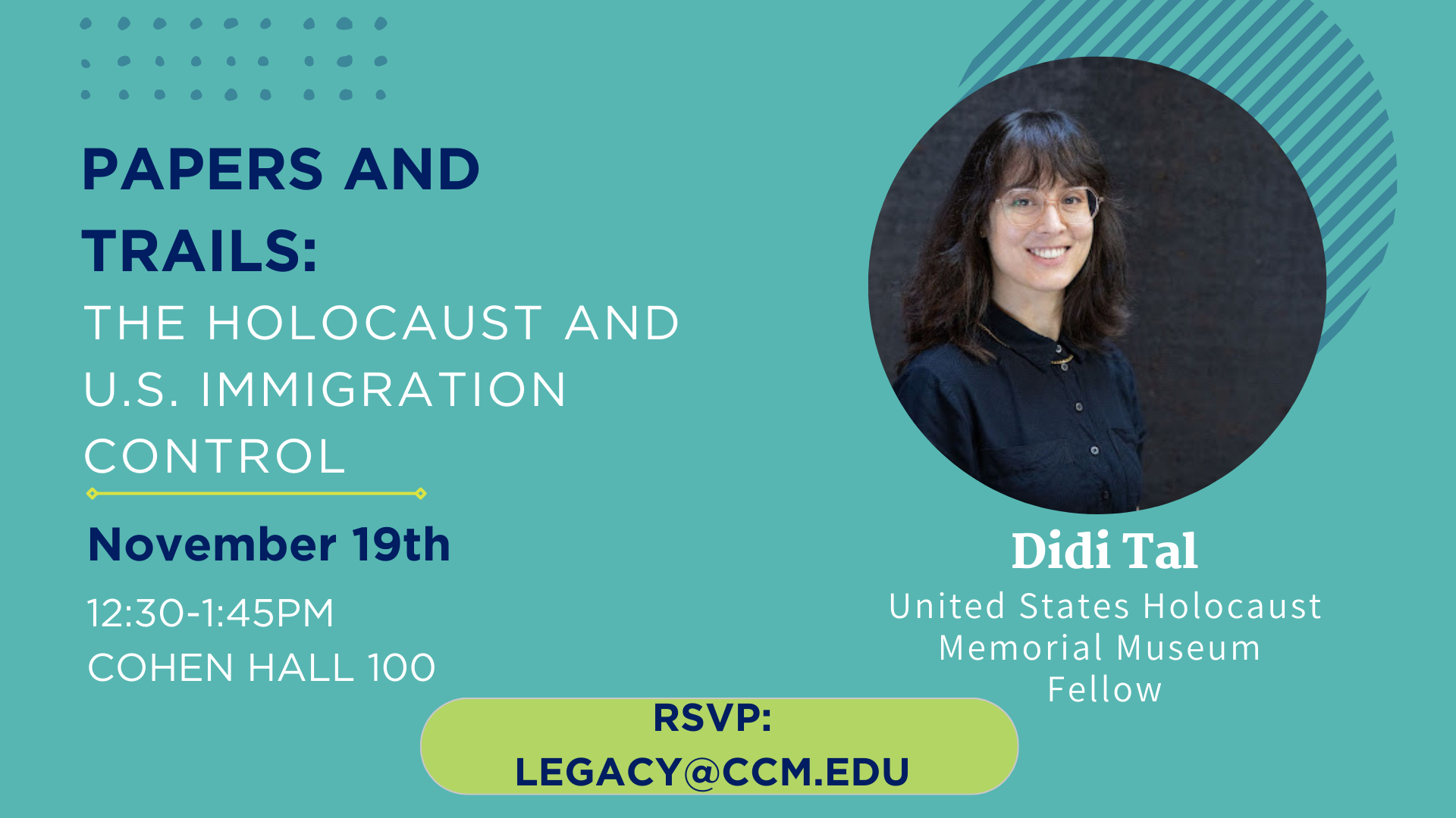 CCM Presents “Paper Trails: How Bureaucracy Shaped the Lives of Holocaust Refugees”  