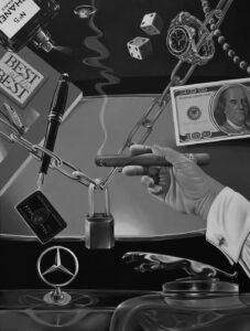 Keith Smith Painting, Seven Deadly Sins - Greed