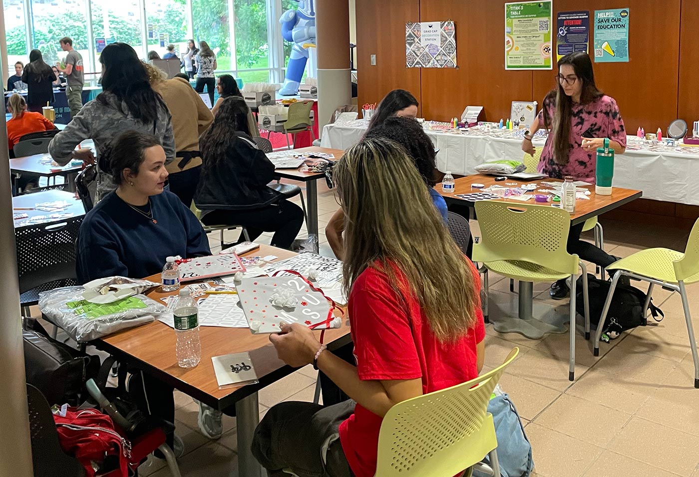 Students at Grad Fair