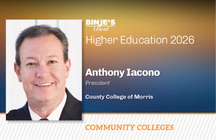 CCM President Dr. Anthony J. Iacono Recognized as the #1 Community College Leader in New Jersey by BINJE 