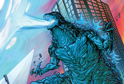Godzilla, drawn by Joe Kubert student