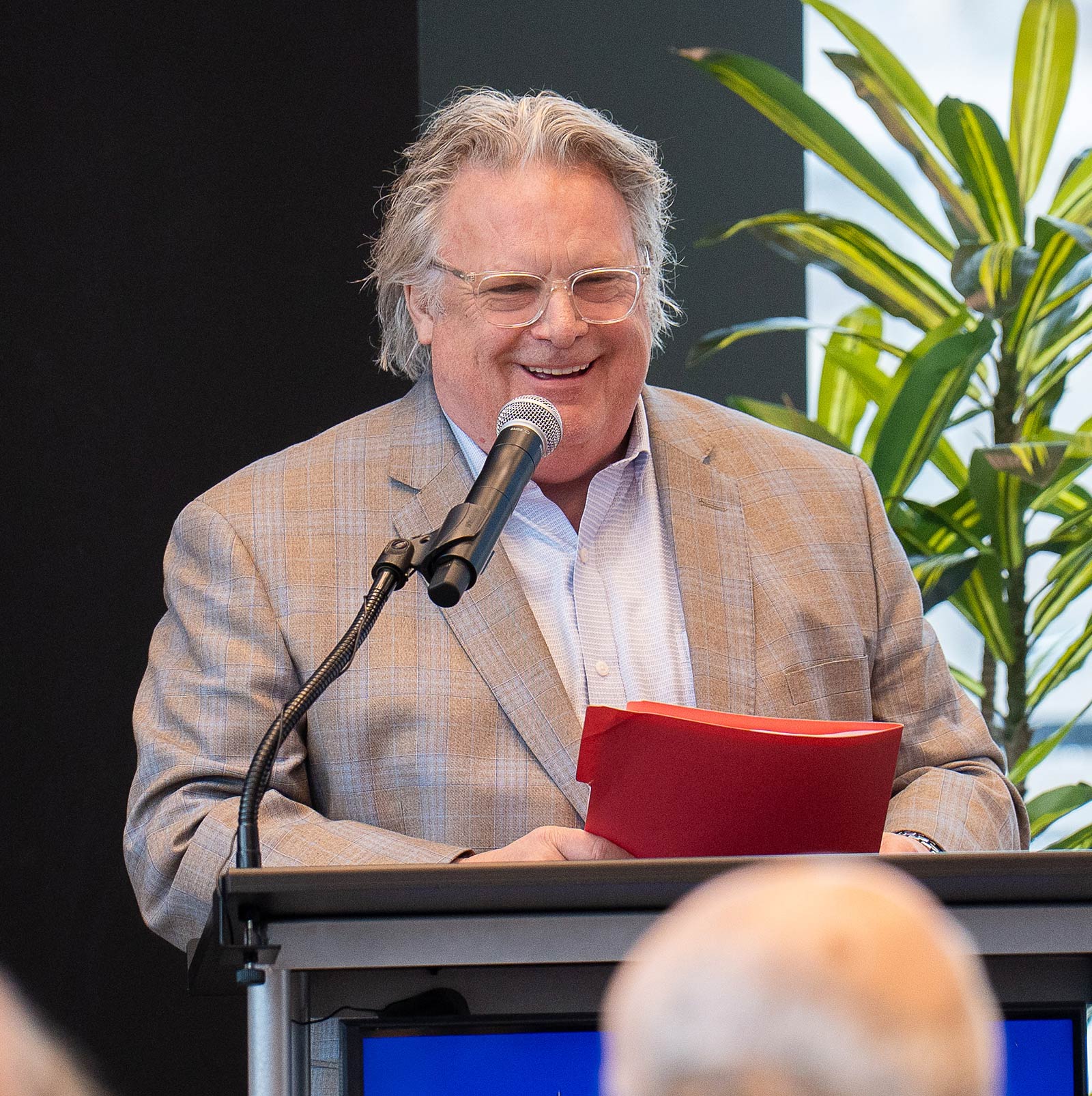 David Burke at podium